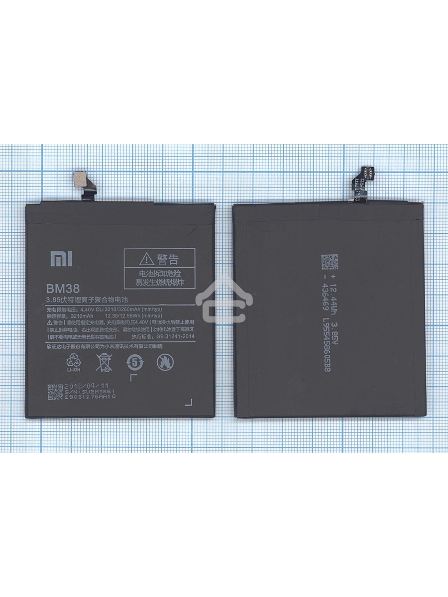 Аккумуляторная батарея BM38 для Xiaomi Mi 4S 3210mAh 3,85V