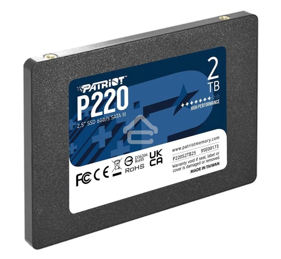 Накопитель SSD Patriot P220, 2Tb, SATA III, 2.5