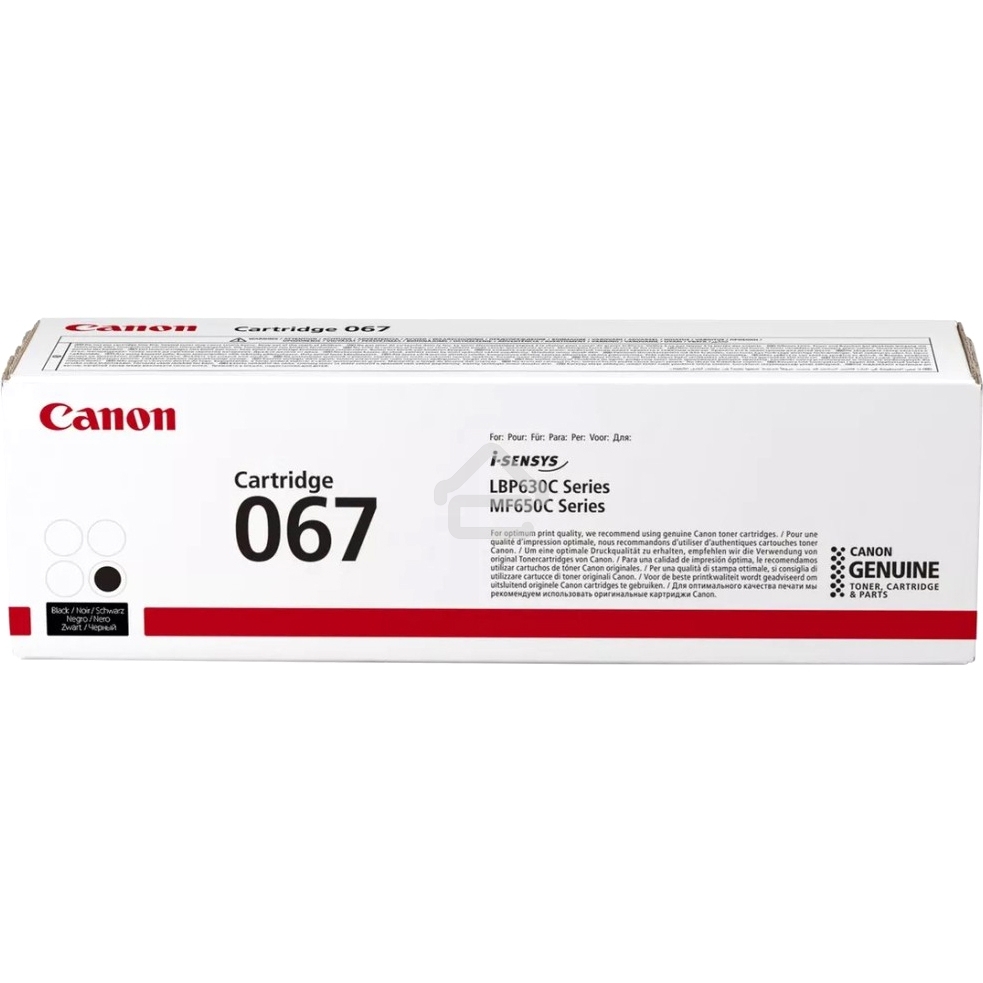 Картридж лазерный Canon 067BK 5102C002 черный (1400 стр.) для Canon LBP631/633/MF651/655/657