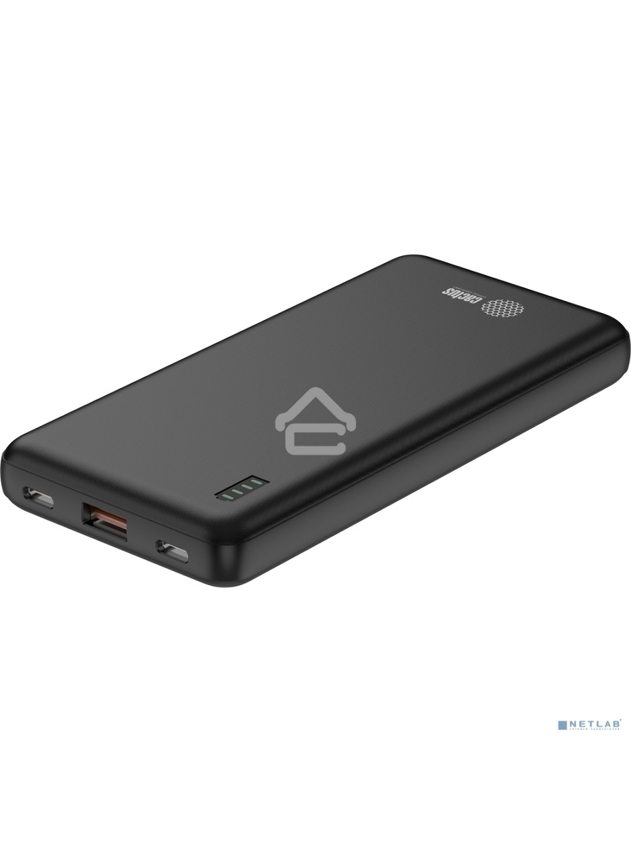Мобильный аккумулятор Cactus CS-PBFSAA-10000 10000mAh 4.5A USB-A/2xUSB-C черный