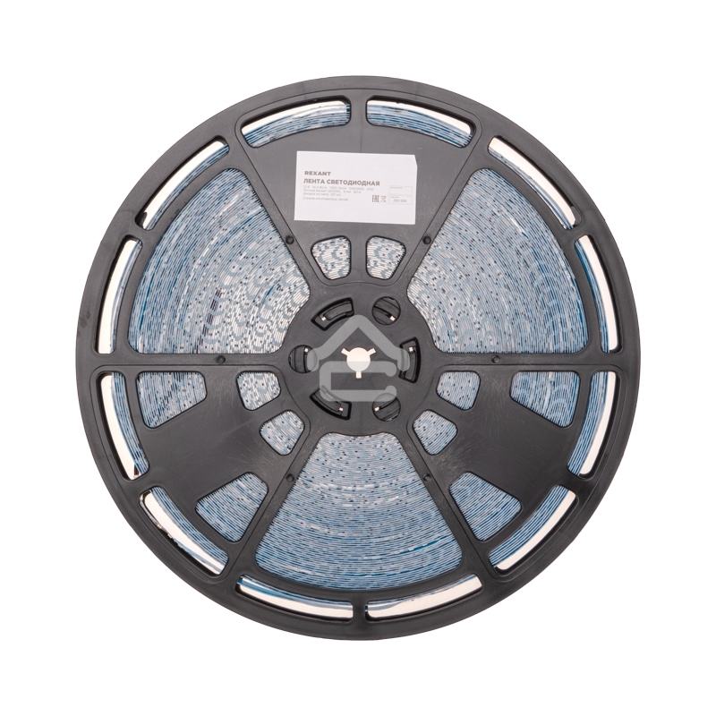 Лента светодиодная 12В, SMD2835, 14,4Вт/м, 120 LED/м, 3000K, 8мм, 50м, IP20 Rexant