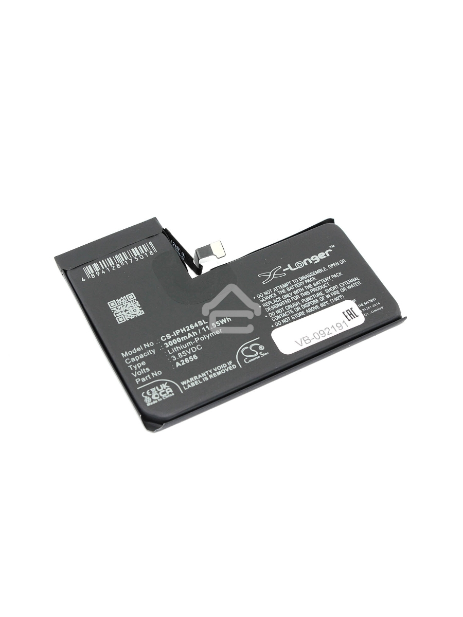 Аккумулятор CameronSino CS-IPH264SL для iPhone 13 Pro 3.85V 3000mAh / 11.55Wh Li-Polymer