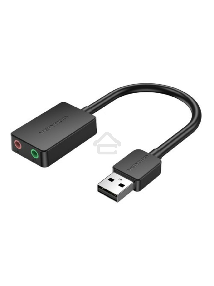 Внешняя звуковая карта Vention USB Черная, шт.