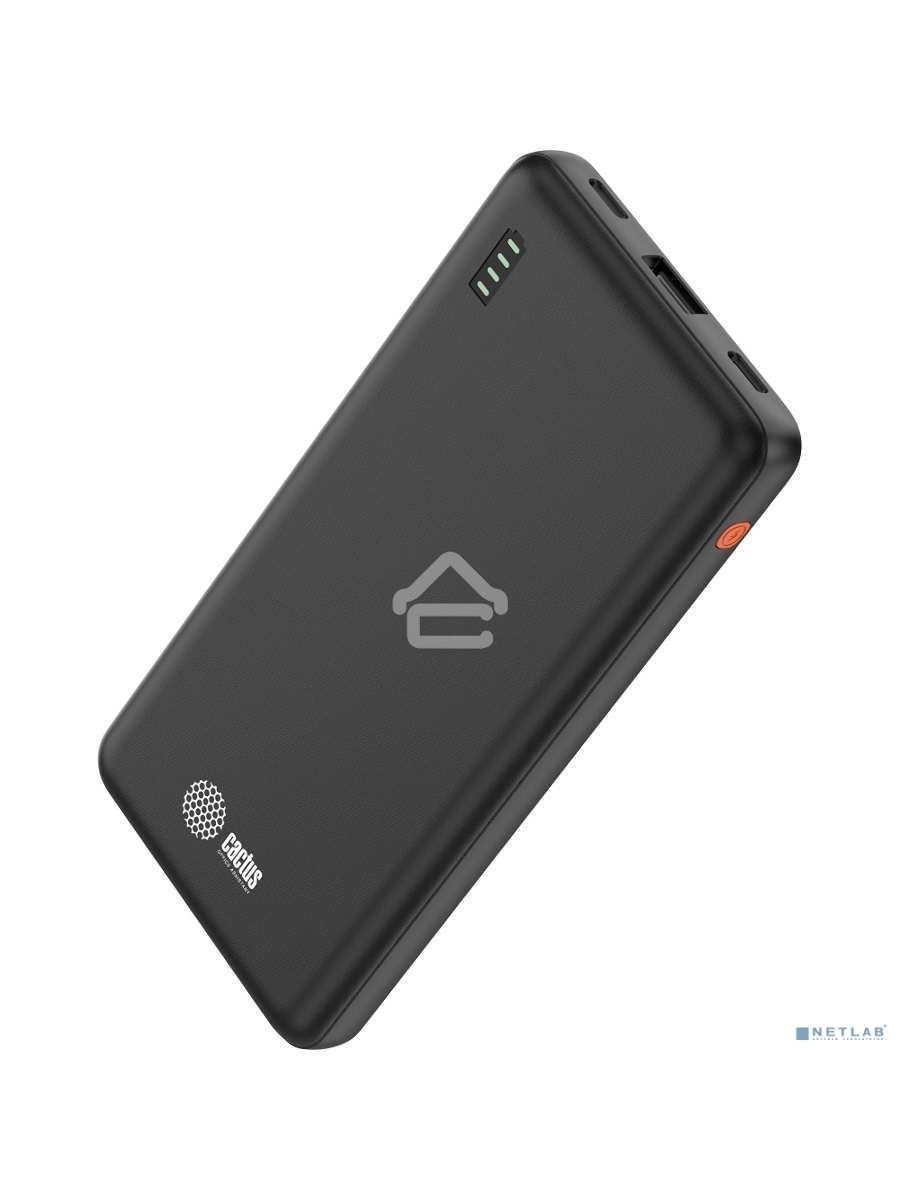 Мобильный аккумулятор Cactus CS-PBFSAA-10000 10000mAh 4.5A USB-A/2xUSB-C черный