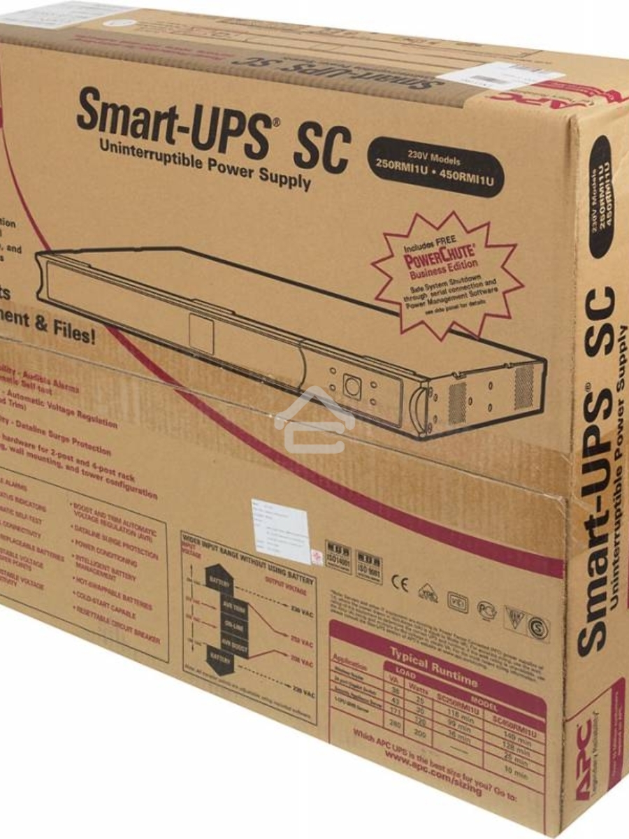 Источник бесперебойного питания APC Smart-UPS SC SC450RMI1U 280Вт 450ВА черный
