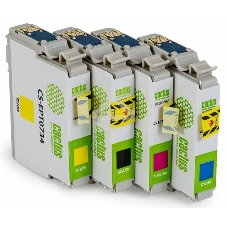 Картридж струйный Cactus CS-EPT0735 черный/голубой/пурпурный/желтый (45.6 мл) для Epson Stylus С79/C110/СХ3900/CX4900