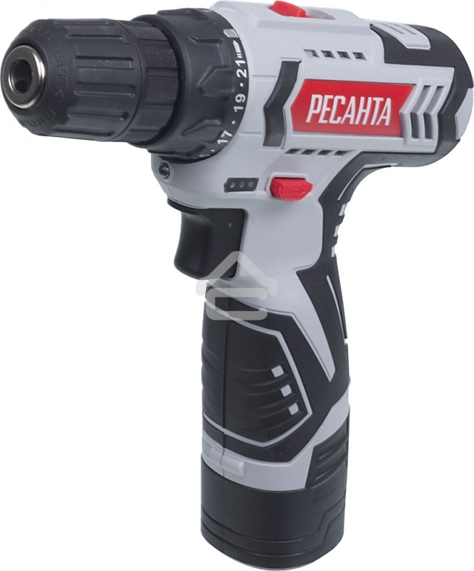 Дрель-шуруповерт аккумуляторная Ресанта ДА-12-2Л 75/14/1, Аккумуляторная, 12В