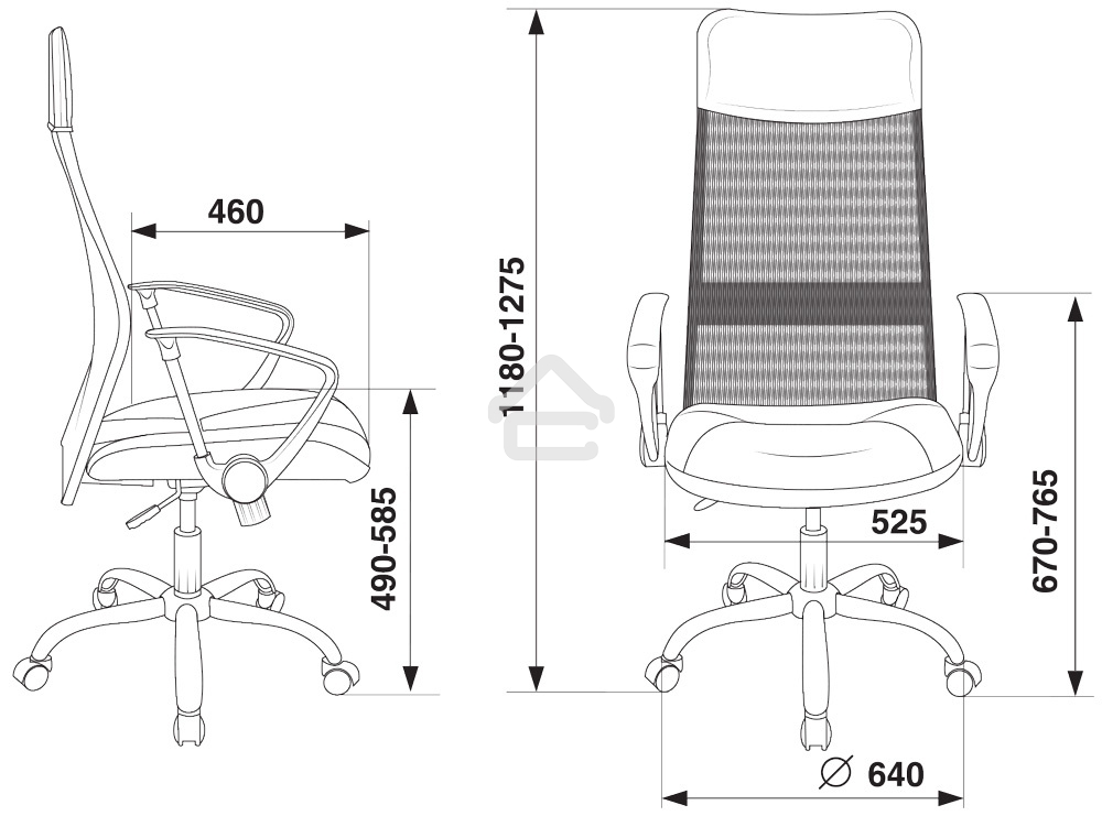 Кресло руководителя Бюрократ CH-600SL черный, искусст.кожа, сетка/ткань, крестовина металл хром