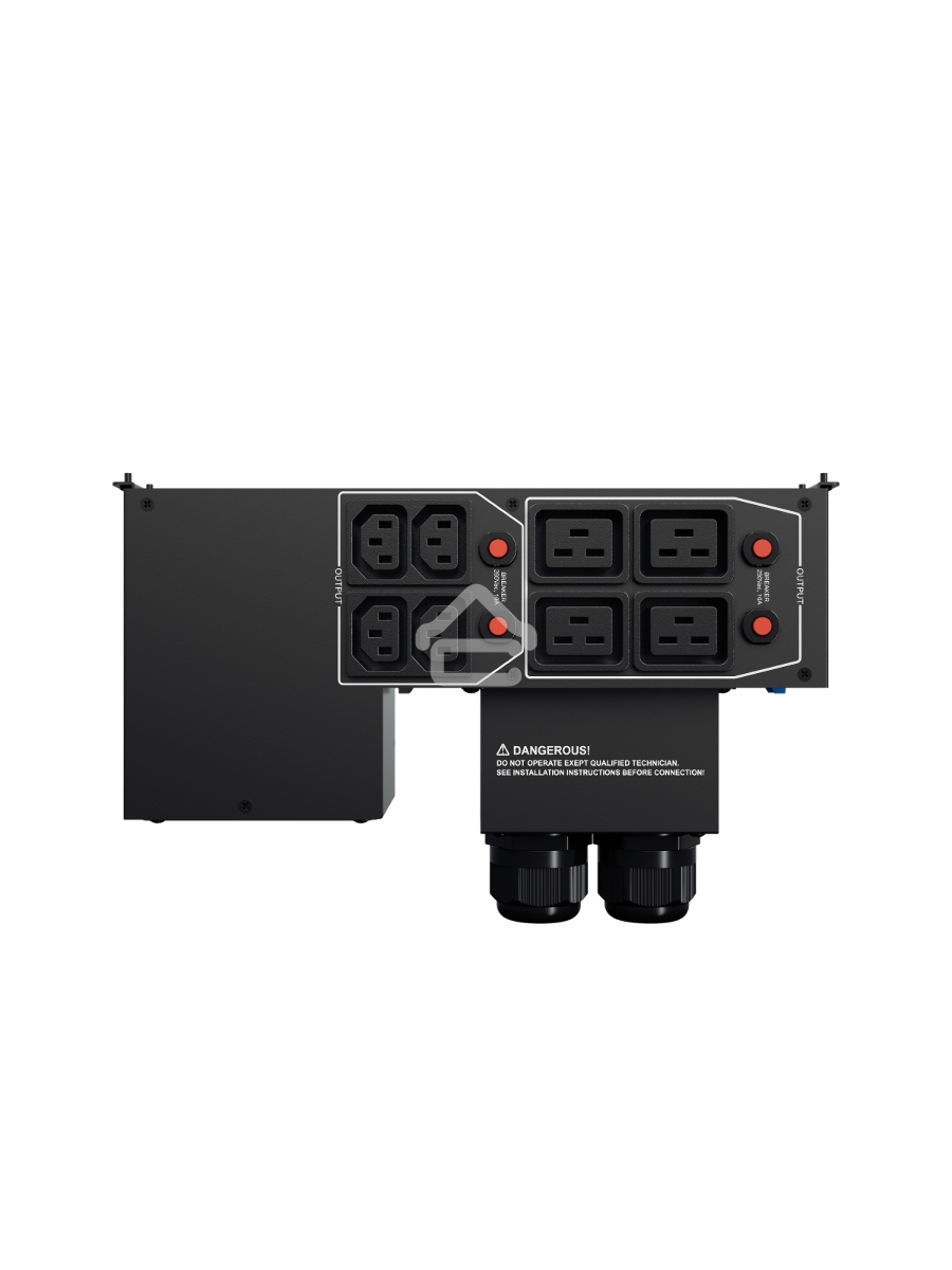 Блок Service Bypass PDU CyberPower MBP60AHVIEC82U 5kVa – 10kVa, 2U, Input/Output Hardwire Kit x 1, IEC C13 x 4, IEC C19 x 4, 288 x 88 x 141, 2.8kg