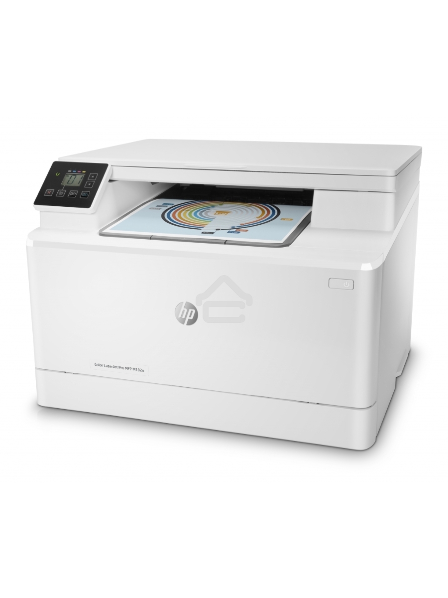 МФУ лазерный HP Color LaserJet Pro MFP M182n (7KW54A), A4, цветной, печ. до 16 стр/мин., 600 x 600 dpi (печать) 1200x1200dpi (скан.), USB, RJ-45, Air Print, Mopria