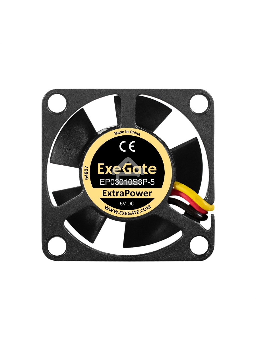 Вентилятор для корпуса ExeGate ExtraPower EP03010S3P-5 черный, 30 мм, 12000 об/мин, 33 дБ, 3 pin