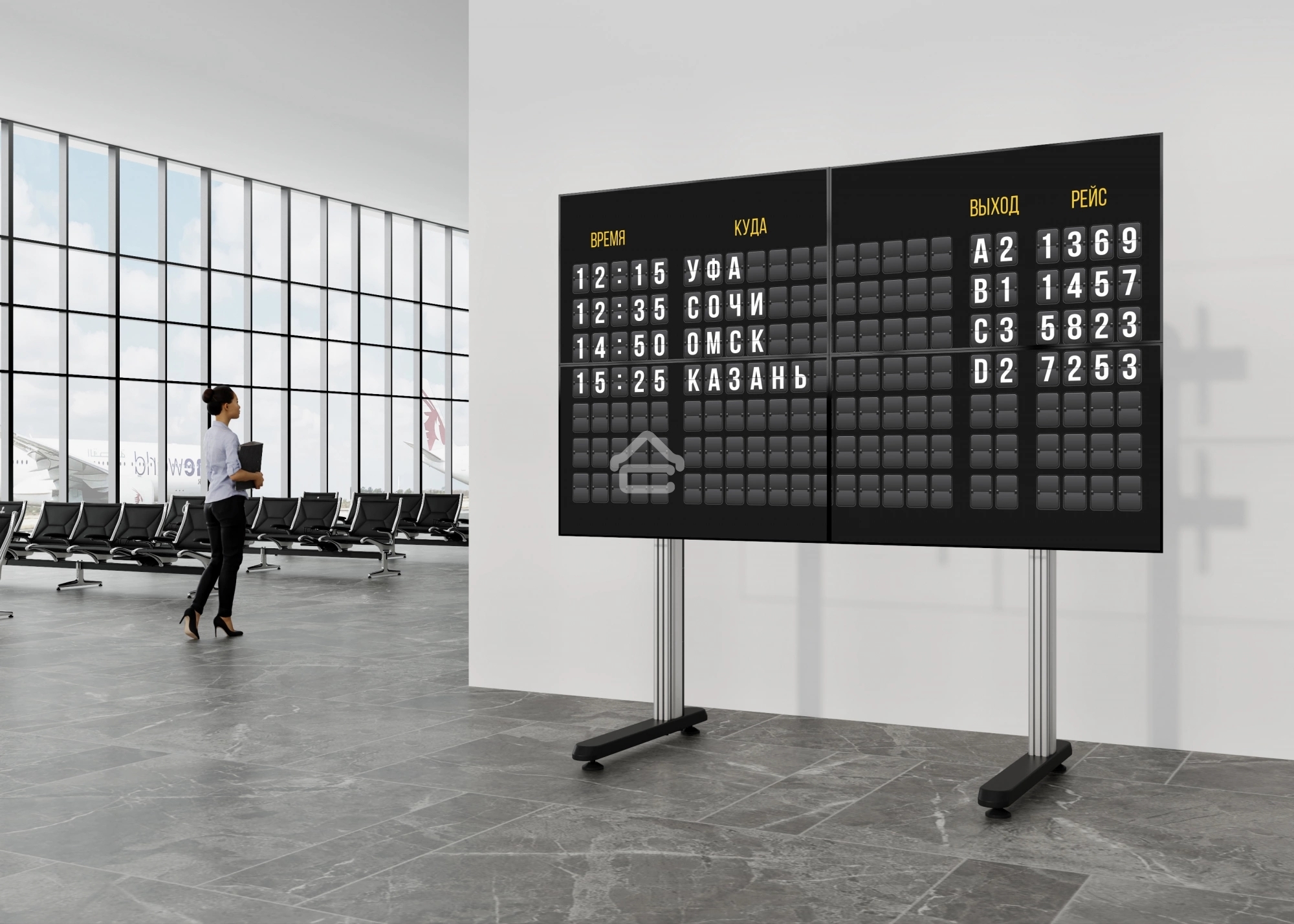 Стойка для телевизора Cactus CS-FS-TV4-PRO черный, 45-55