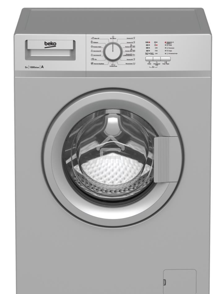 Стиральная машина Beko WRS 55P1 BSS 7320510018 серебристый, загрузка фронтальная 5 кг, 1000 об/мин., класс: А