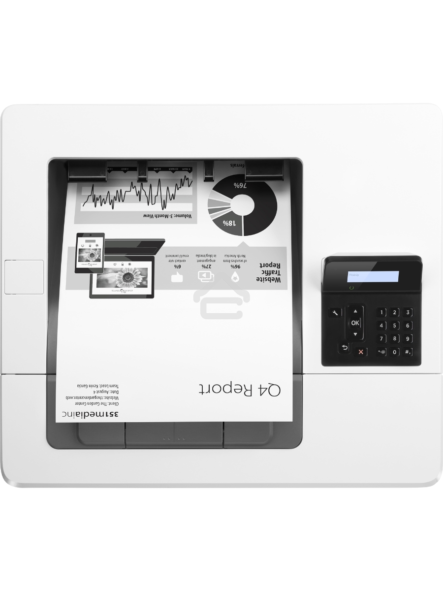 Принтер лазерный HP LaserJet Pro M501dn (J8H61A), A4, ч/б, печ. до 45 стр/мин., 600 x 600 dpi, USB, RJ-45, Air Print
