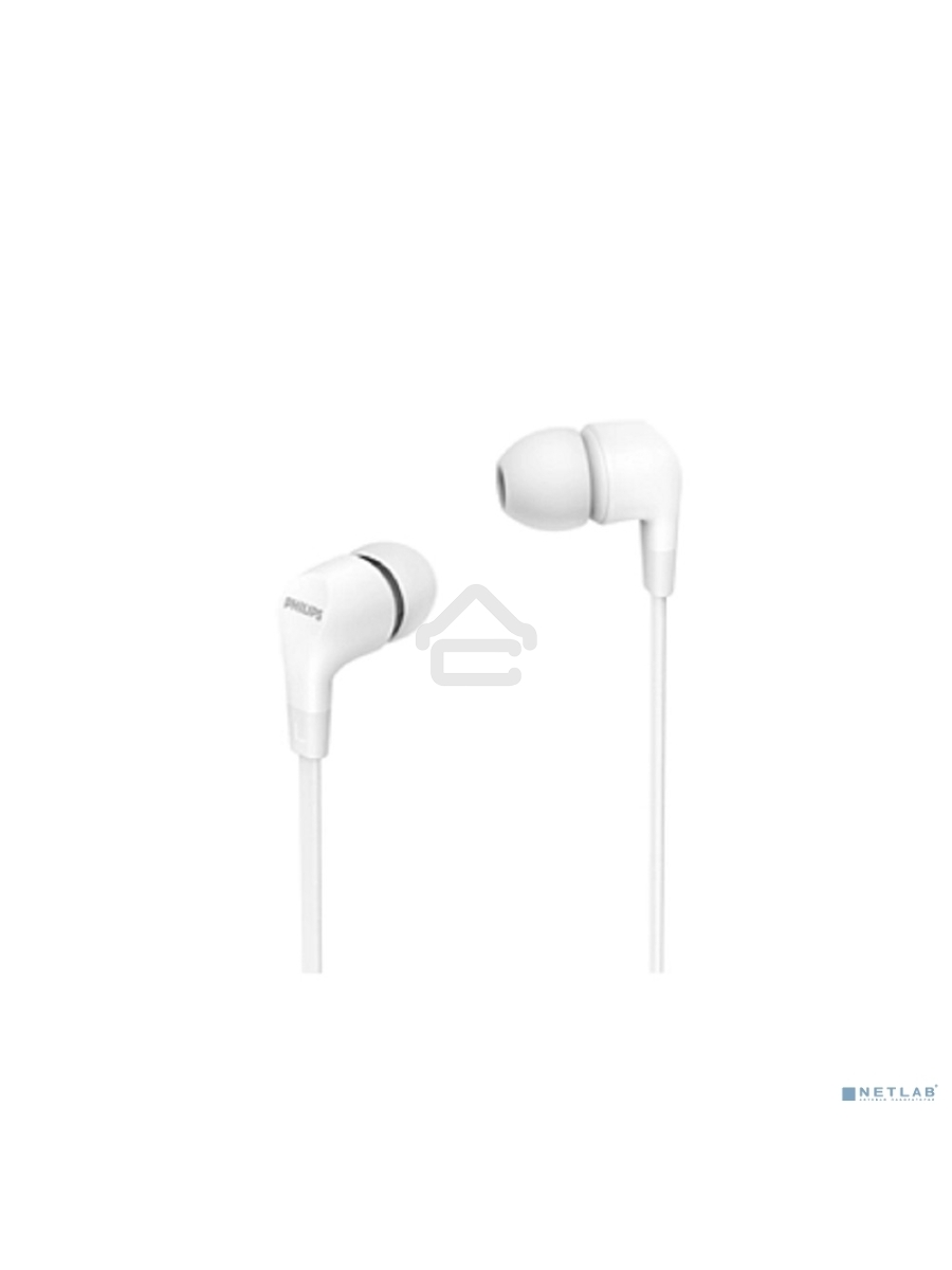 Гарнитура вкладыши Philips TAE1105WT/00 1.2м белый проводные в ушной раковине