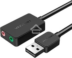 Внешняя звуковая карта Vention USB Черная, шт.