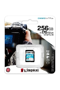 Карта памяти Kingston 256GB SDXC Canvas Go Plus 170R C10 UHS-I U3 V30 EAN: 740617301519
