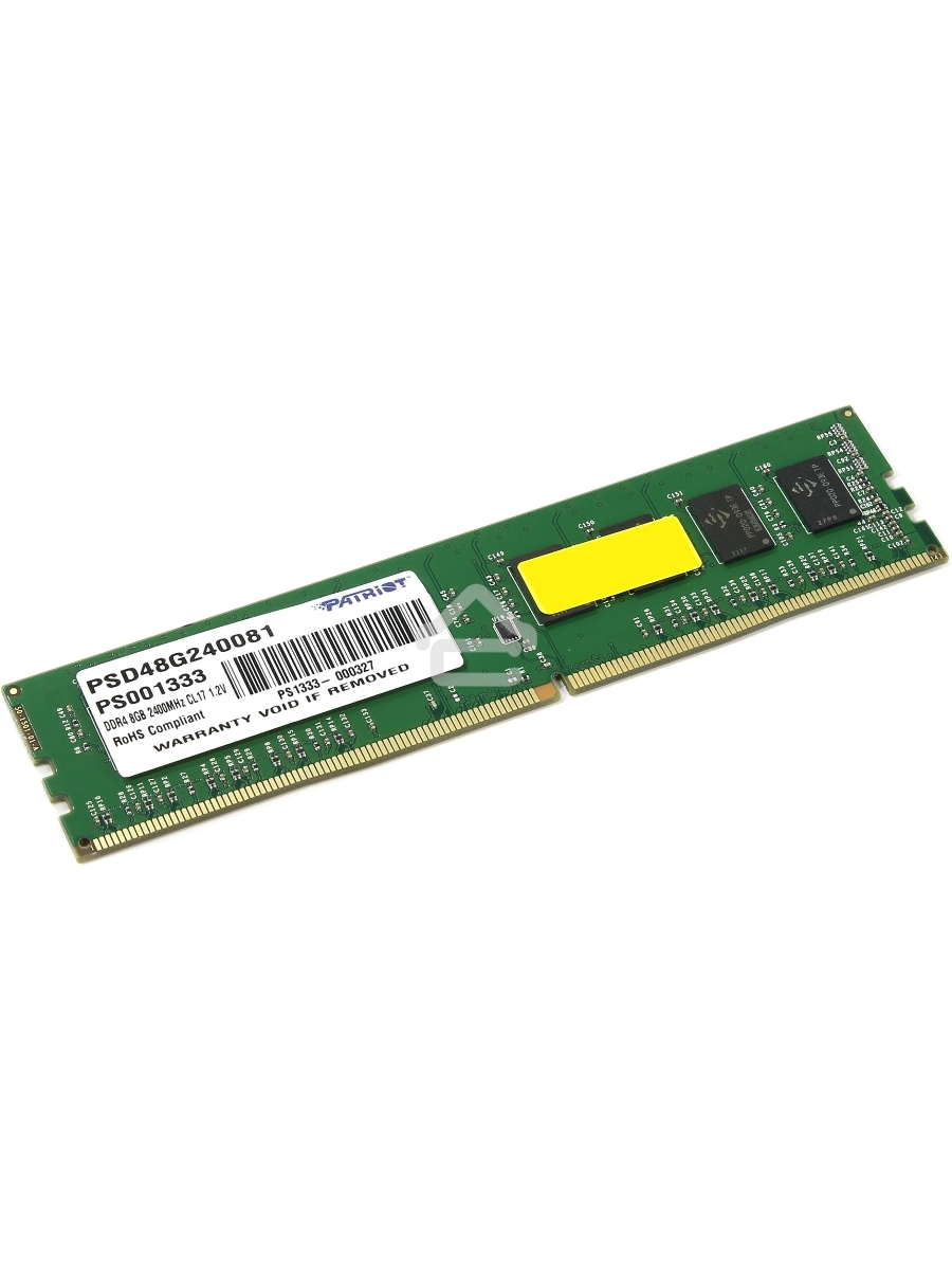 Оперативная память Patriot Signature, DDR4, 8GB (1x8 GB), 2400 MHz, CL17, DIMM