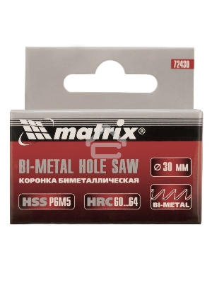 Коронка BIMETAL, 30 мм  Matrix