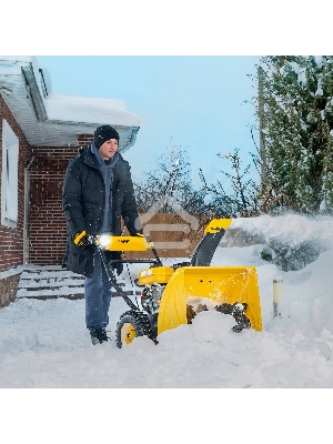 Бензиновая снегоуборочная машина SBM 610, 212cc, ручной старт, фара  Denzel