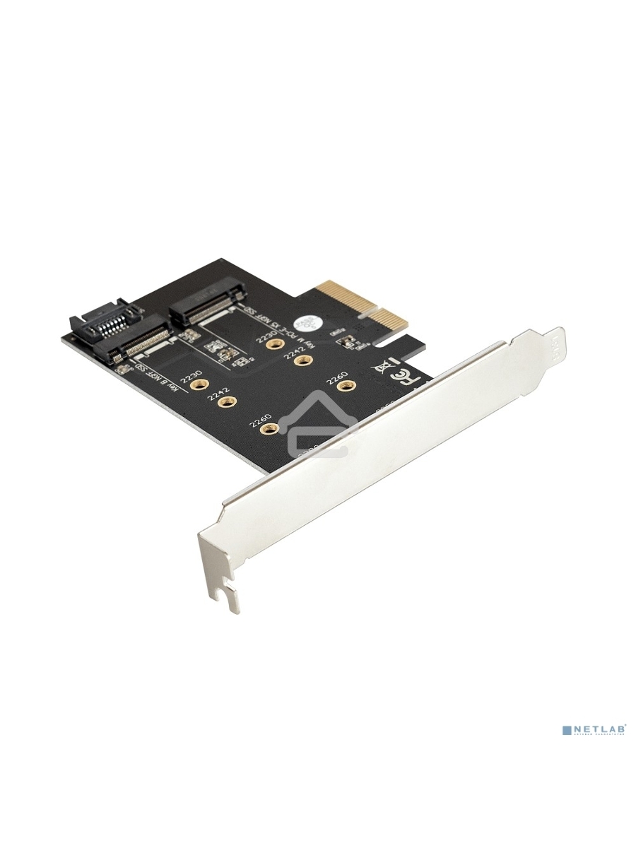 Переходник ExeGate EXE-509 M.2 B key + M.2 M Key -> PCI-Ex4/SATA
