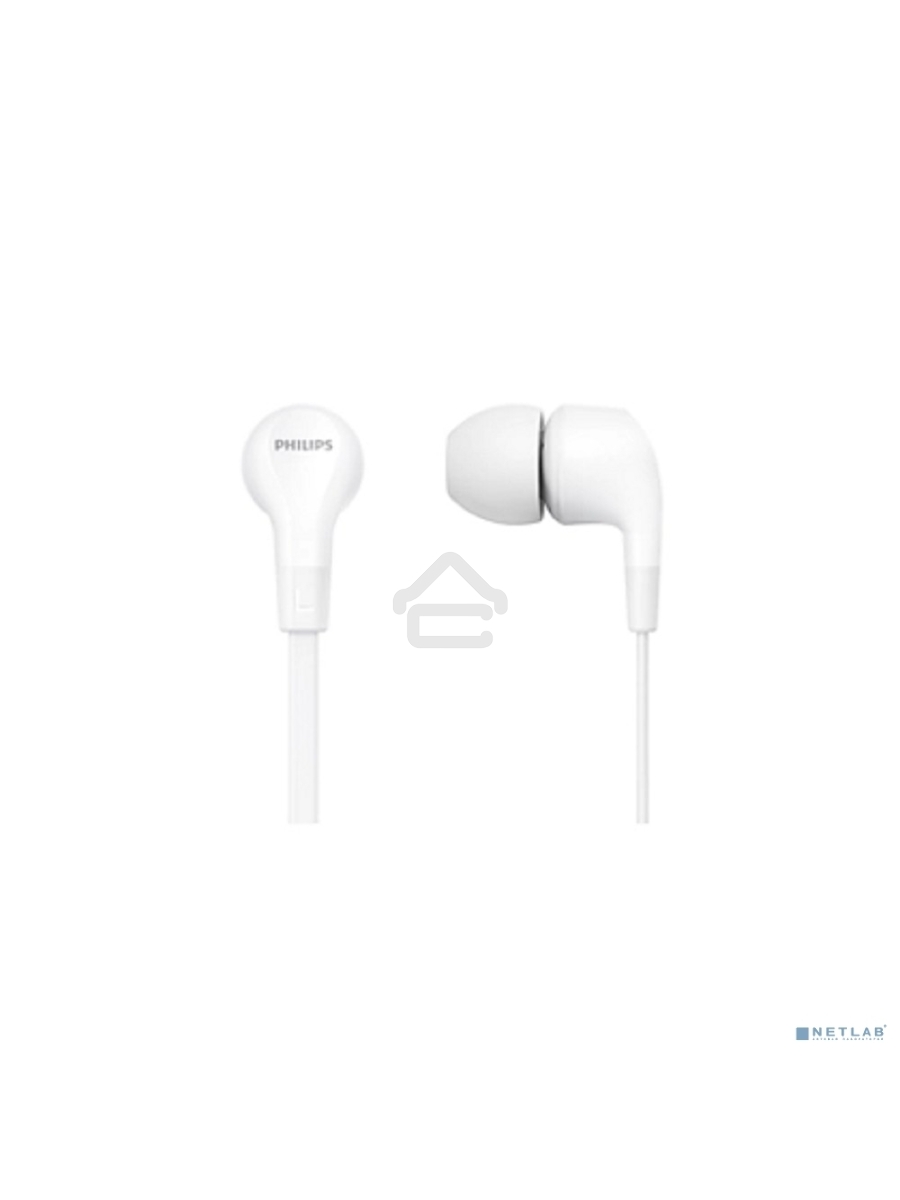 Гарнитура вкладыши Philips TAE1105WT/00 1.2м белый проводные в ушной раковине