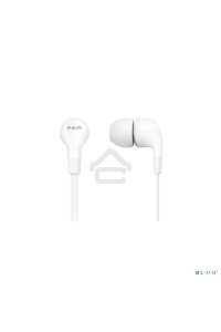 Гарнитура вкладыши Philips TAE1105WT/00 1.2м белый проводные в ушной раковине
