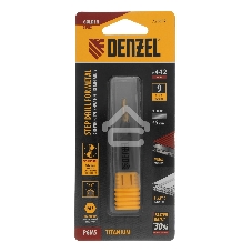 Сверло ступенчатое Denzel 4-5-6-7-8-9-10-11-12 мм, Р6М5, 6-гр. хвостовик 723602