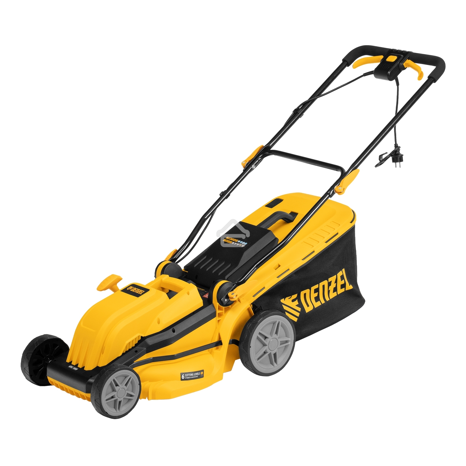 Газонокосилка электрическая Denzel GMC-1800, шир. 38см, 1800 Вт, 6 уров., травосб. 35 л