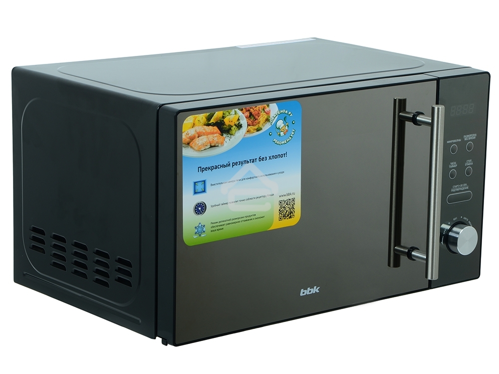 Микроволновая печь BBK 20MWS-722T/B-M/RU черный, 20 л, 700 Вт, переключатели - тактовый/сенсор