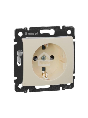 Розетка Legrand 774321 2К+3 со шторками, слон. кость Valena