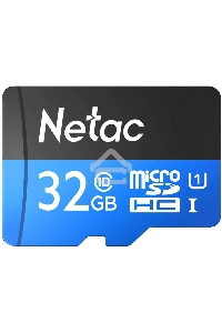 Флеш карта microSDHC 32GB Netac P500 <NT02P500STN-032G-R>  (с SD адаптером) 80MB/s