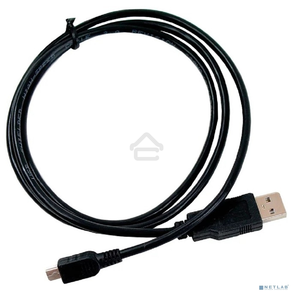 Кабель USB 2.0 A-->mini-B 5P (1м) черный TELECOM/VCOM TC6911BK-1.0M