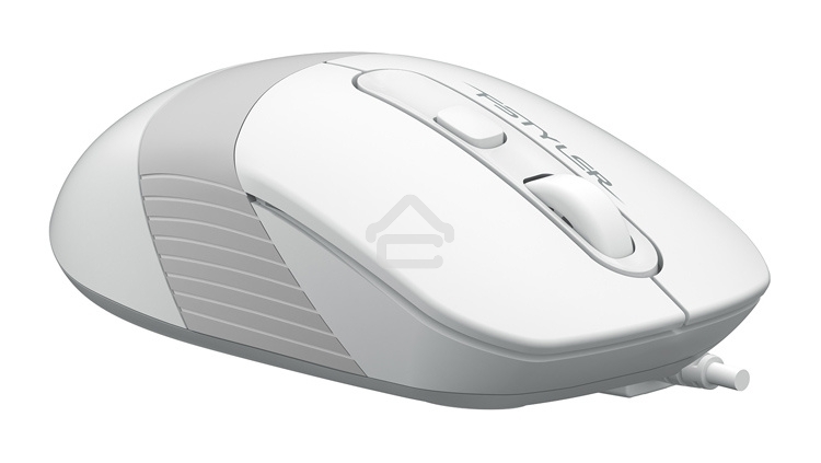Мышь проводная A4Tech Fstyler FM10 белый/серый, 1600 dpi, USB, кнопки - 4