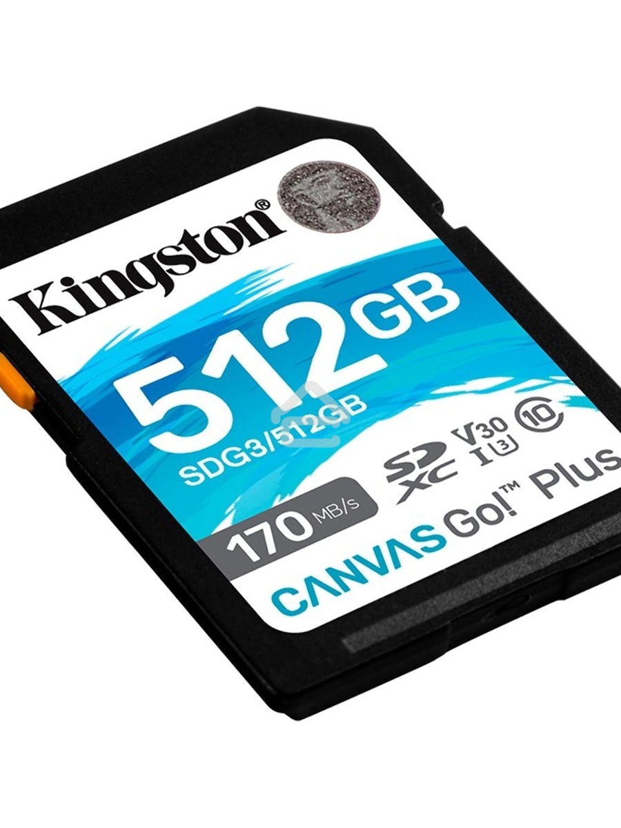 Флеш карта SD 512GB Kingston SDXC Class 10 UHS-I U3 V30 Canvas Go Plus 170MB/s