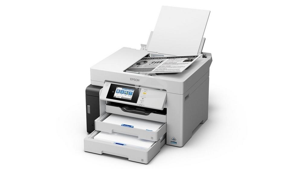МФУ струйный EPSON M15180 (C11CJ41408), A3+, ч/б, печ. до 25 стр/мин., скан. до 26 стр/мин., 4800 x 1200 dpi (печать) 1200x1200dpi, USB, RJ-45, Wi-Fi, Air Print
