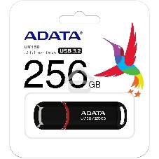 Флешка USB ADATA UV150 (AUV150-256G-RBK), 256Gb, USB 3.0, R/W 100/30, черный