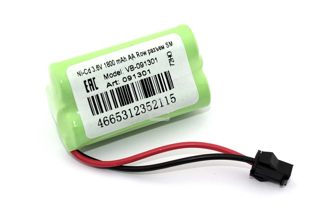 Аккумулятор Ni-Cd 3.6V 1800 mAh AA Row разъем SM