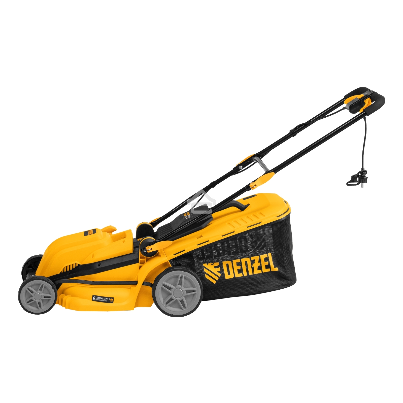 Газонокосилка электрическая Denzel GMC-1800, шир. 38см, 1800 Вт, 6 уров., травосб. 35 л