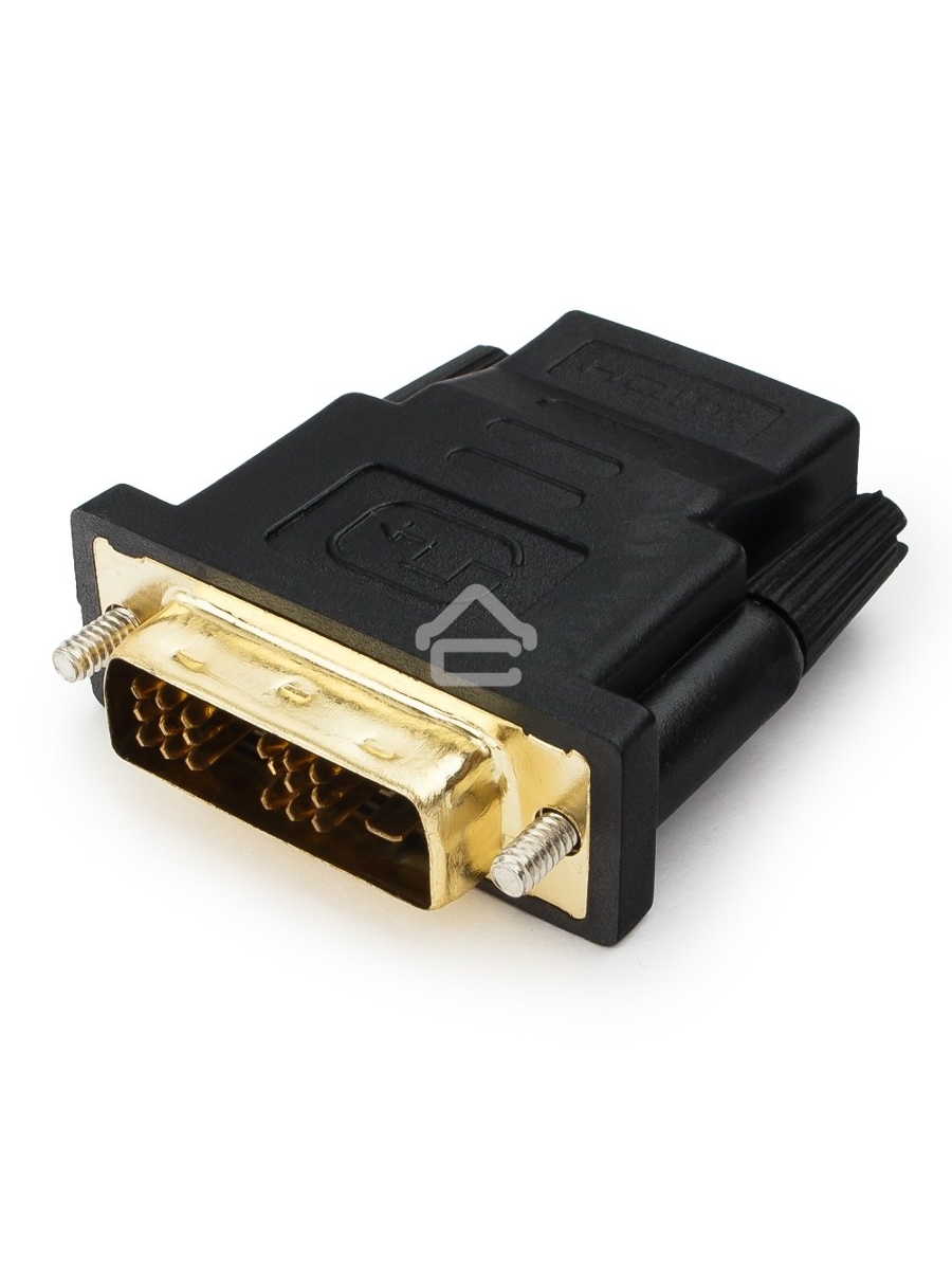 Переходник Cablexpert HDMI-DVI 19F/19M золотые разъемы, пакет, черный (A-HDMI-DVI-2)