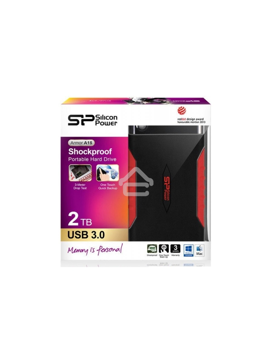 Внешний жесткий диск Silicon Power USB 3.0 2Tb SP020TBPHDA15S3L A15 Armor 2.5