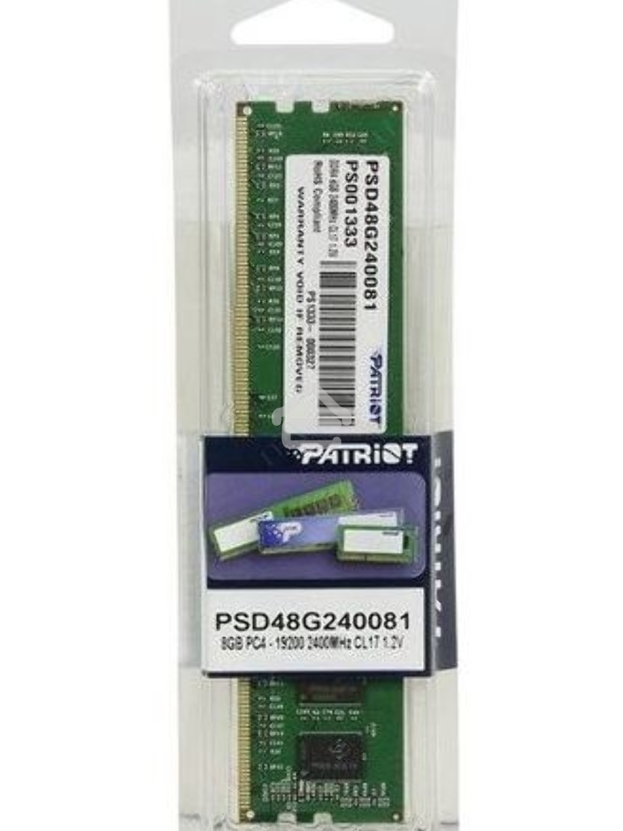 Оперативная память Patriot Signature, DDR4, 8GB (1x8 GB), 2400 MHz, CL17, DIMM