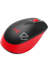 Мышь беспроводная Logitech M190 черный/красный, 1000 dpi, радиоканал, USB, кнопки - 3
