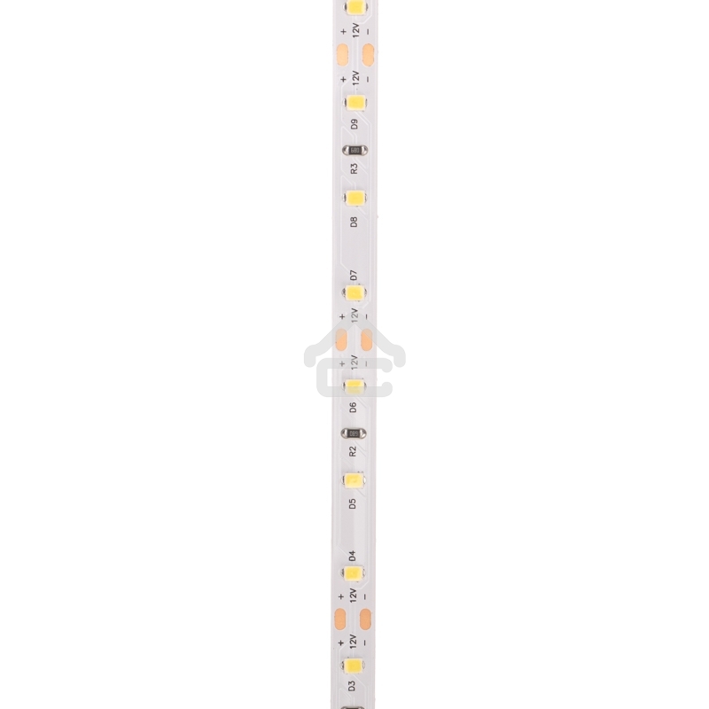 Лента светодиодная 12В, SMD2835, 9,6Вт/м, 60 LED/м, 6500K, 8мм, 5м, IP20 Rexant
