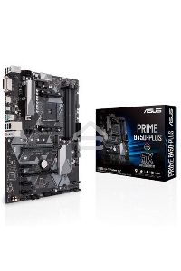 Материнская плата ASUS PRIME B450-PLUS, AM4, AMD B450, 4xDDR4, 6xSATA, 1xM.2, 1xPCIe 3.0 x16, 1xPCIe 2.0 x4, 3xPCIe x1, 1x 1Gb LAN, 2xUSB 3.2 Gen 1, 2xUSB 3.2 Gen 2, 1xUSB 2.0, 3x3.5 мм, 7.1, ATX