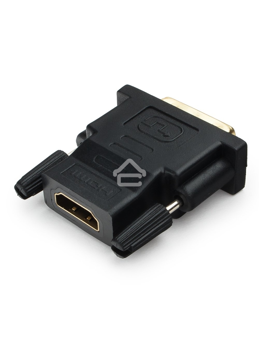 Переходник Cablexpert HDMI-DVI 19F/19M золотые разъемы, пакет, черный (A-HDMI-DVI-2)