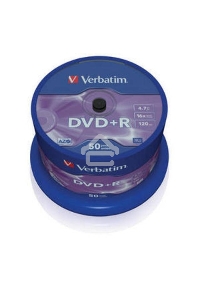 Диск DVD+R Verbatim 4.7Gb 16x Cake Box (50шт) (43550)