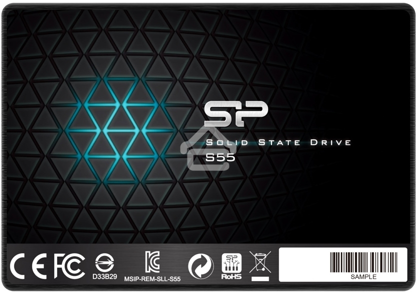Накопитель SSD Silicon Power Slim S55, 120GB, SATA III, 2.5