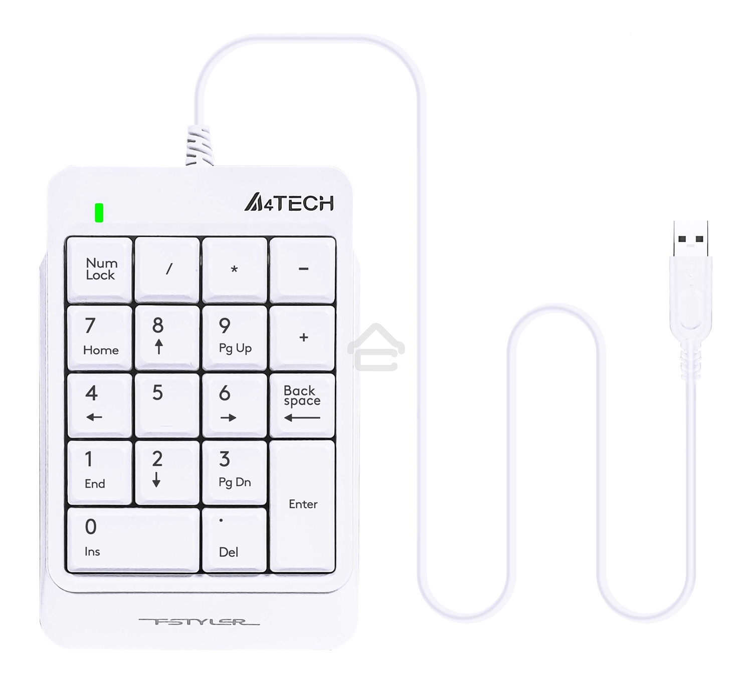Числовой блок проводной A4Tech Fstyler FK13P, USB, белый
