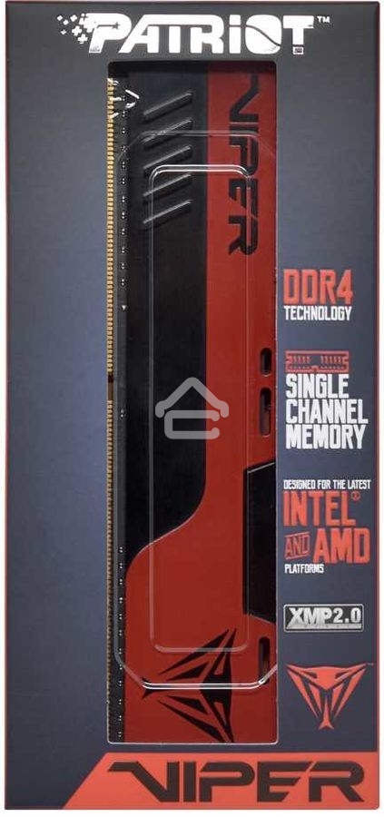 Оперативная память Patriot Viper Elite II, DDR4, 8GB (2x4 GB), 2666 MHz, CL16, DIMM, радиатор, красный